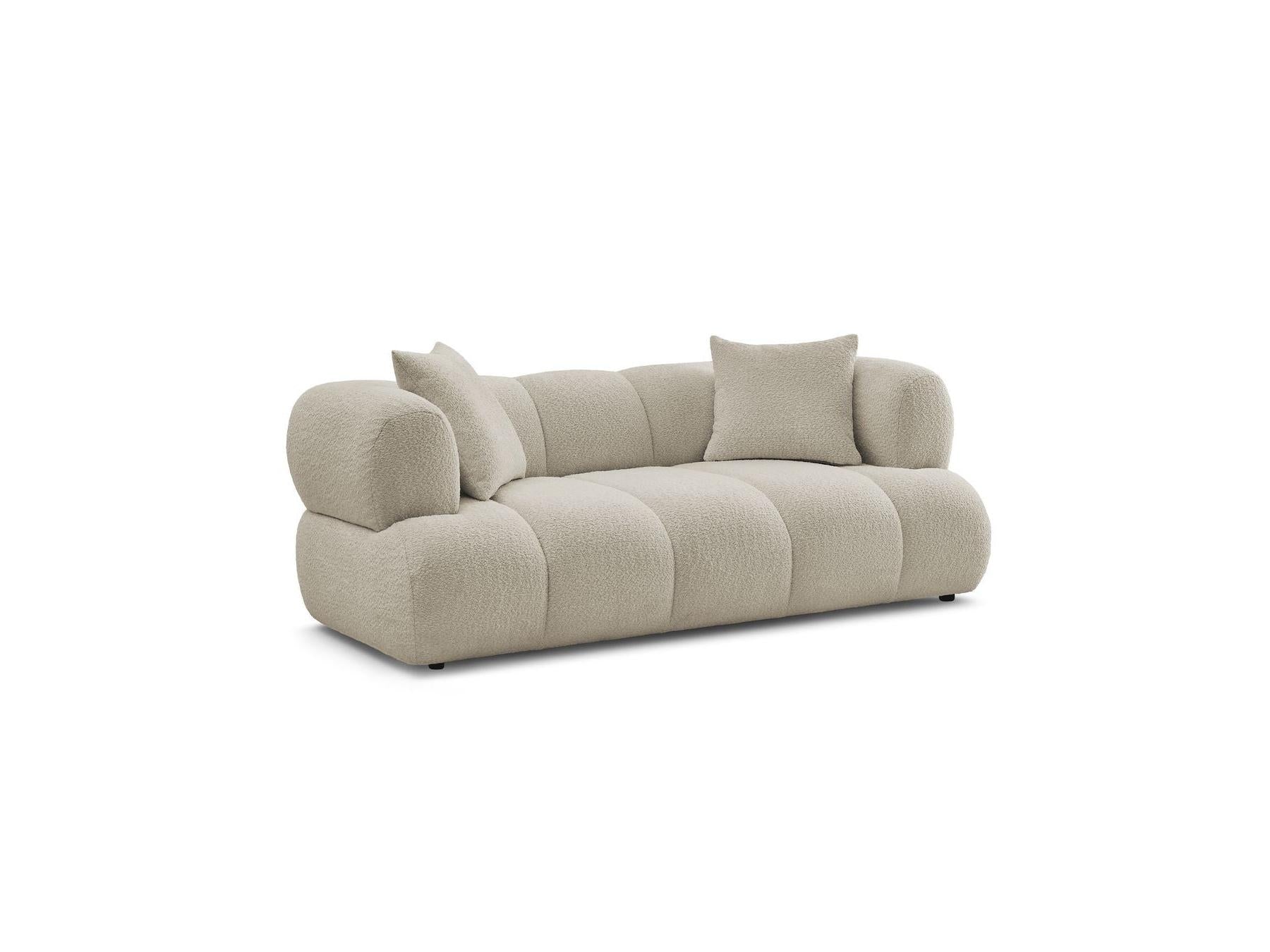 Pamira - Fixed Straight 2-Seater Sofa - Bouclé Fabric