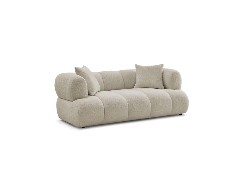 Canapé Droit Fixe 2 Places - Pamira - Tissu Bouclette