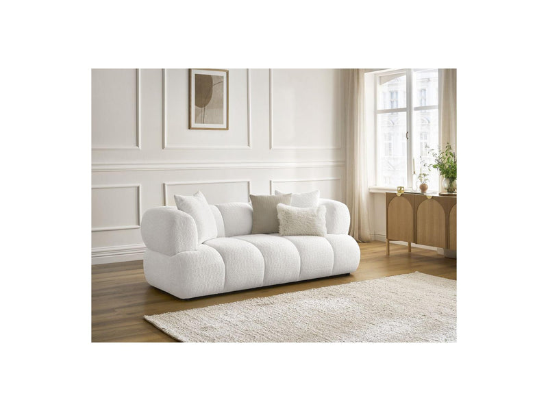 Canapé Droit Fixe 2 Places - Pamira - Tissu Bouclette