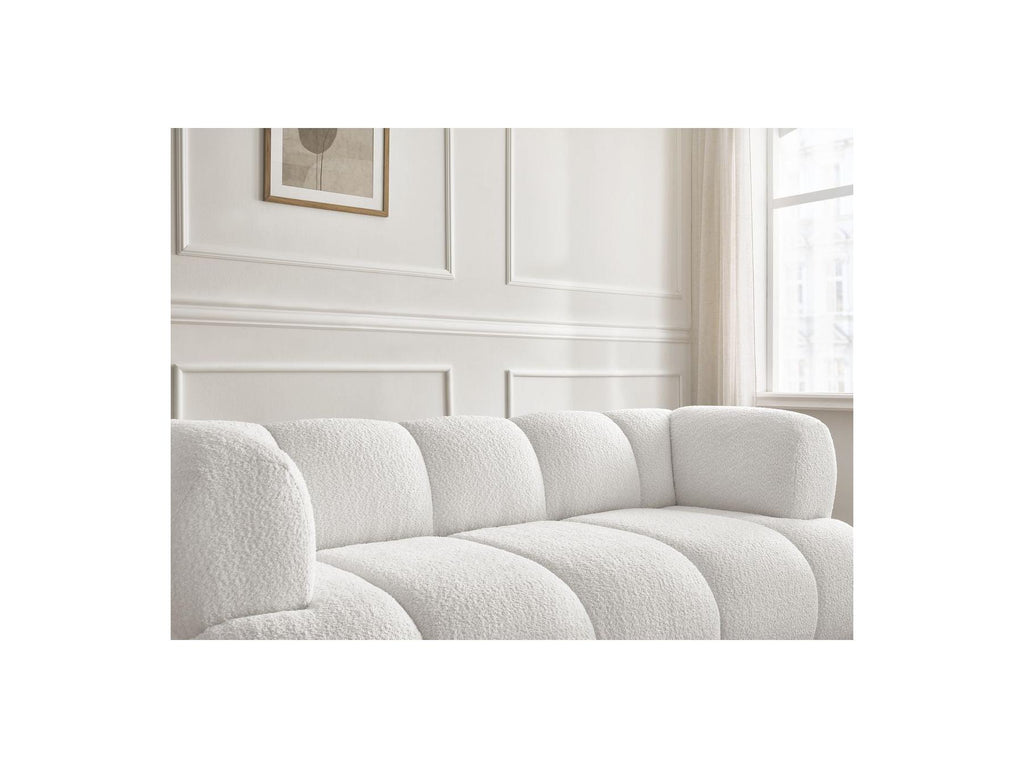 Pamira - Fixed Straight 2-Seater Sofa - Bouclé Fabric