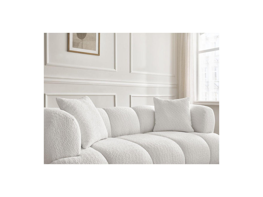 Pamira - Fixed Straight 2-Seater Sofa - Bouclé Fabric