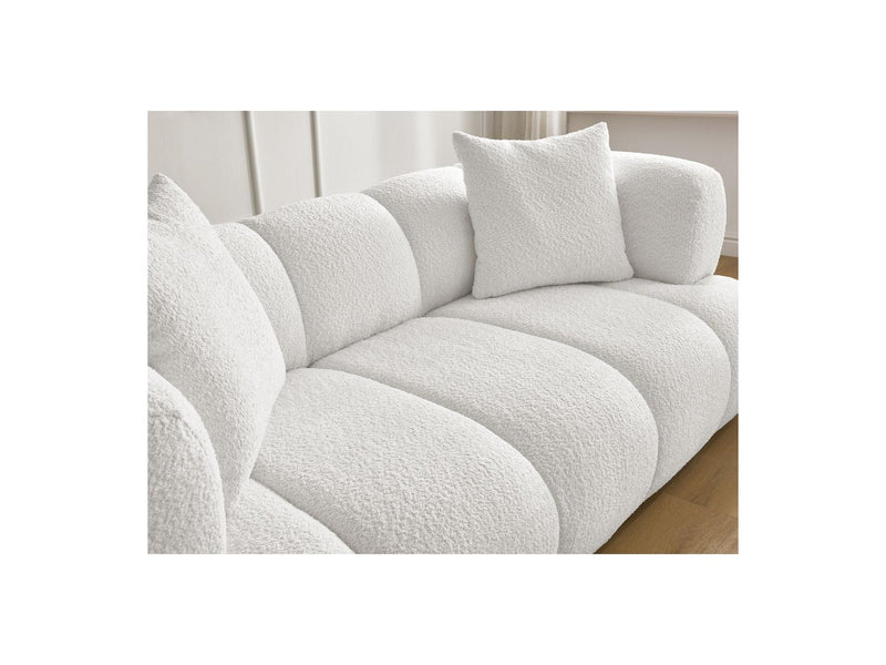 Canapé Droit Fixe 2 Places - Pamira - Tissu Bouclette