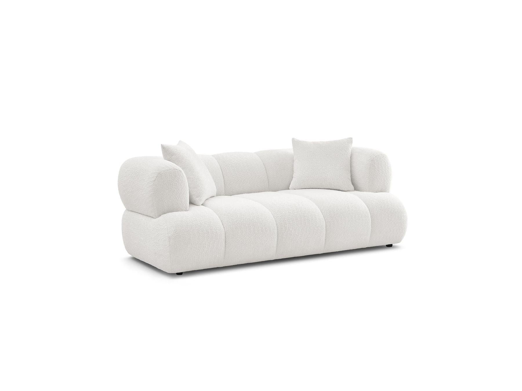 Pamira - Fixed Straight 2-Seater Sofa - Bouclé Fabric