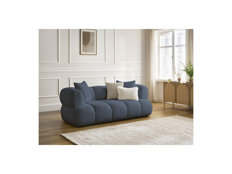 Canapé Droit Fixe 2 Places - Pamira - Tissu Bouclette