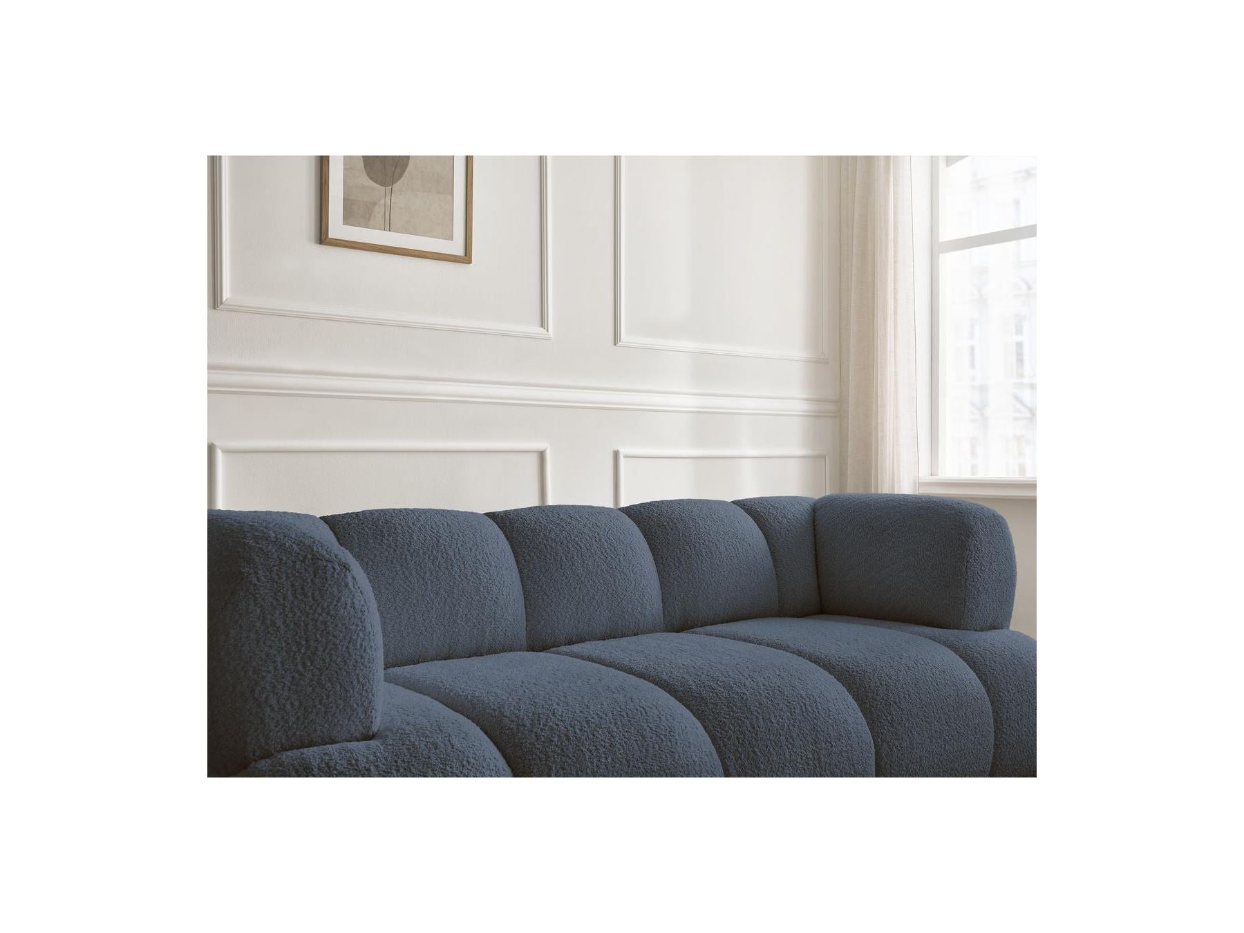 Pamira - Fixed Straight 2-Seater Sofa - Bouclé Fabric