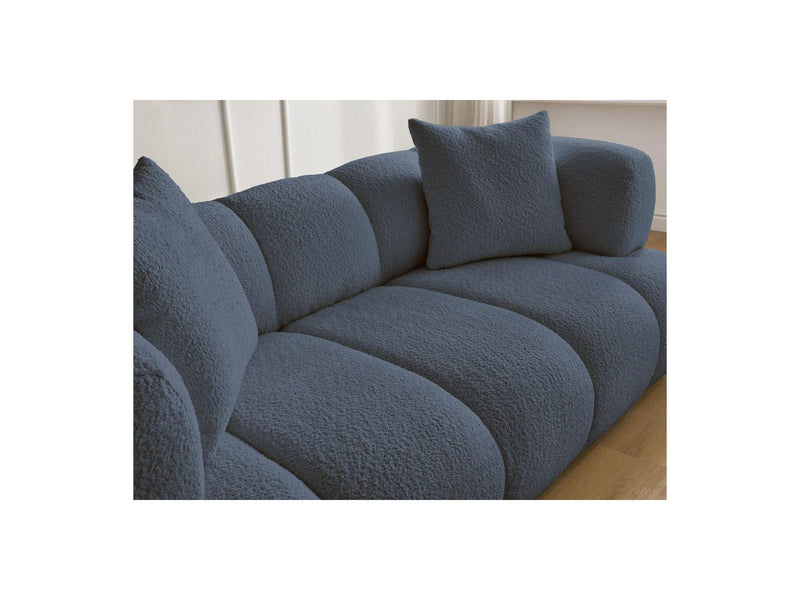 Canapé Droit Fixe 2 Places - Pamira - Tissu Bouclette