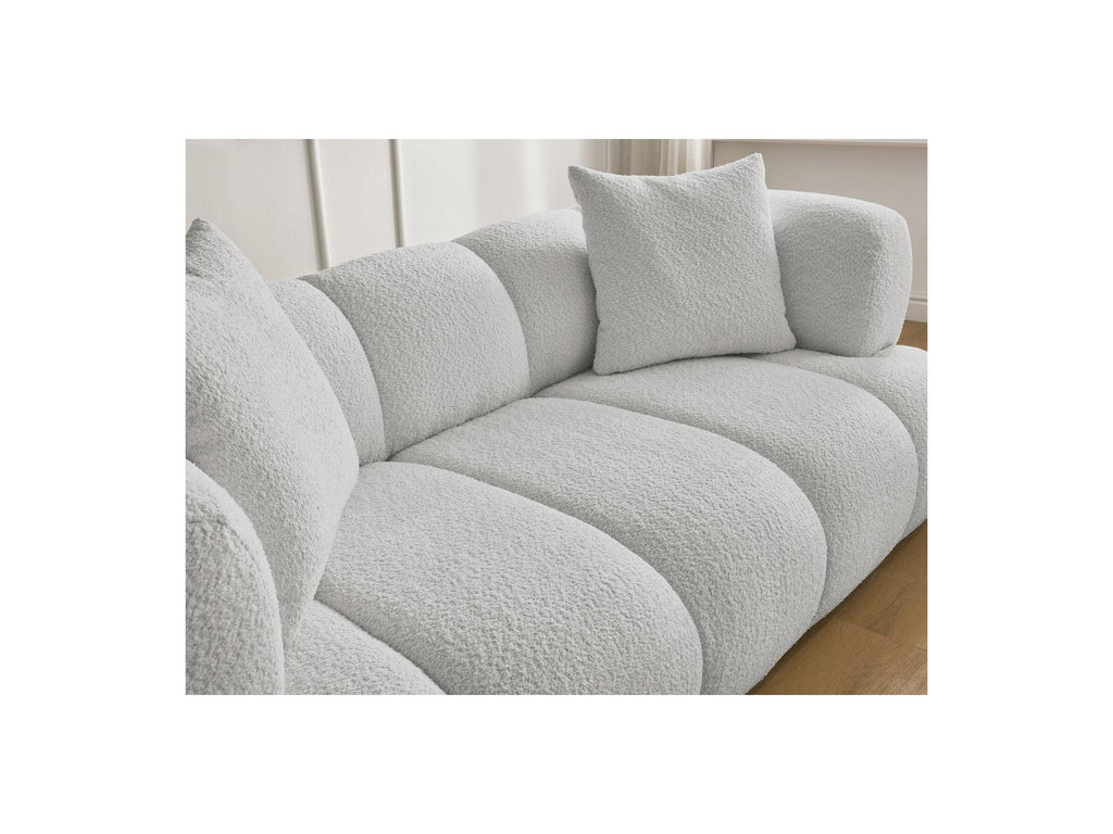 Pamira - Fixed Straight 2-Seater Sofa - Bouclé Fabric