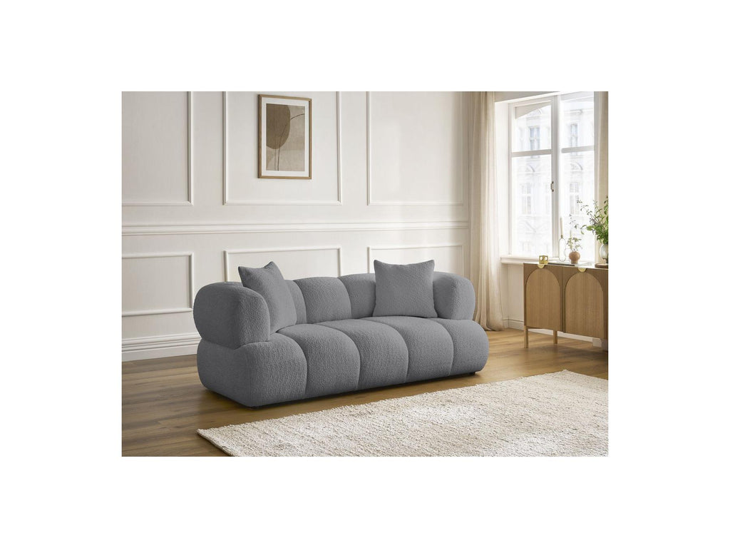 Pamira - Fixed Straight 2-Seater Sofa - Bouclé Fabric