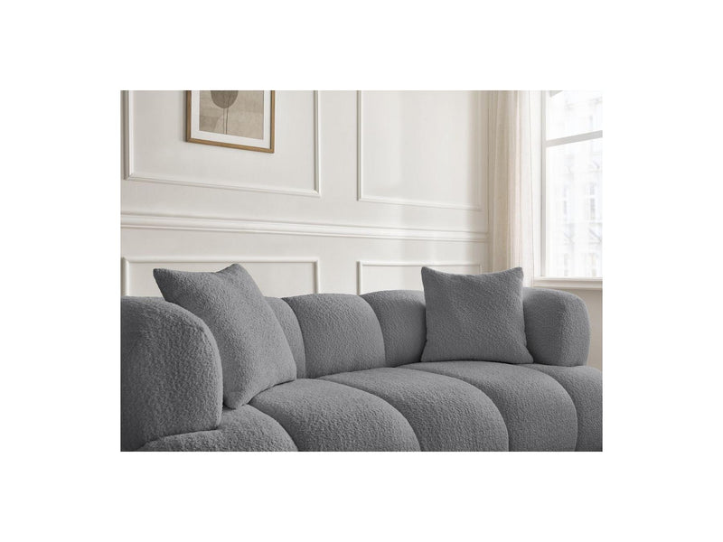 Canapé Droit Fixe 2 Places - Pamira - Tissu Bouclette