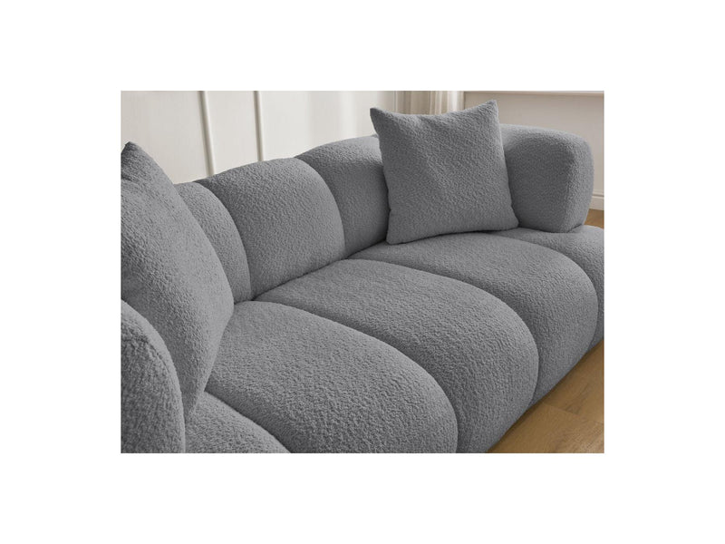 Canapé Droit Fixe 2 Places - Pamira - Tissu Bouclette