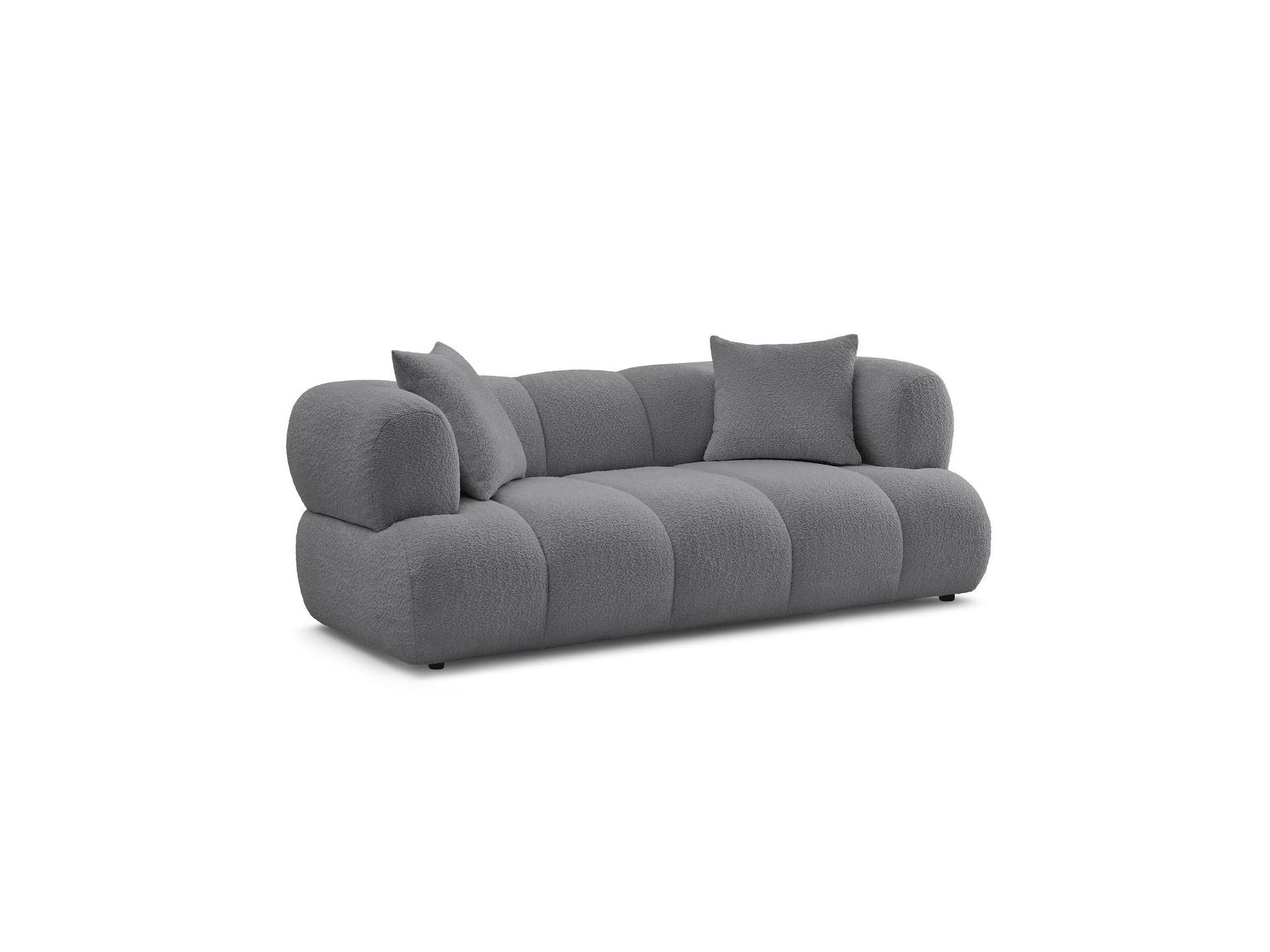 Pamira - Fixed Straight 2-Seater Sofa - Bouclé Fabric