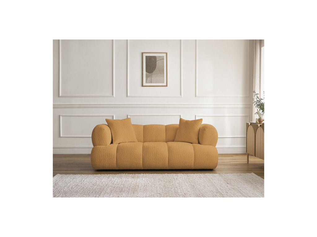 Pamira - Fixed Straight 2-Seater Sofa - Bouclé Fabric