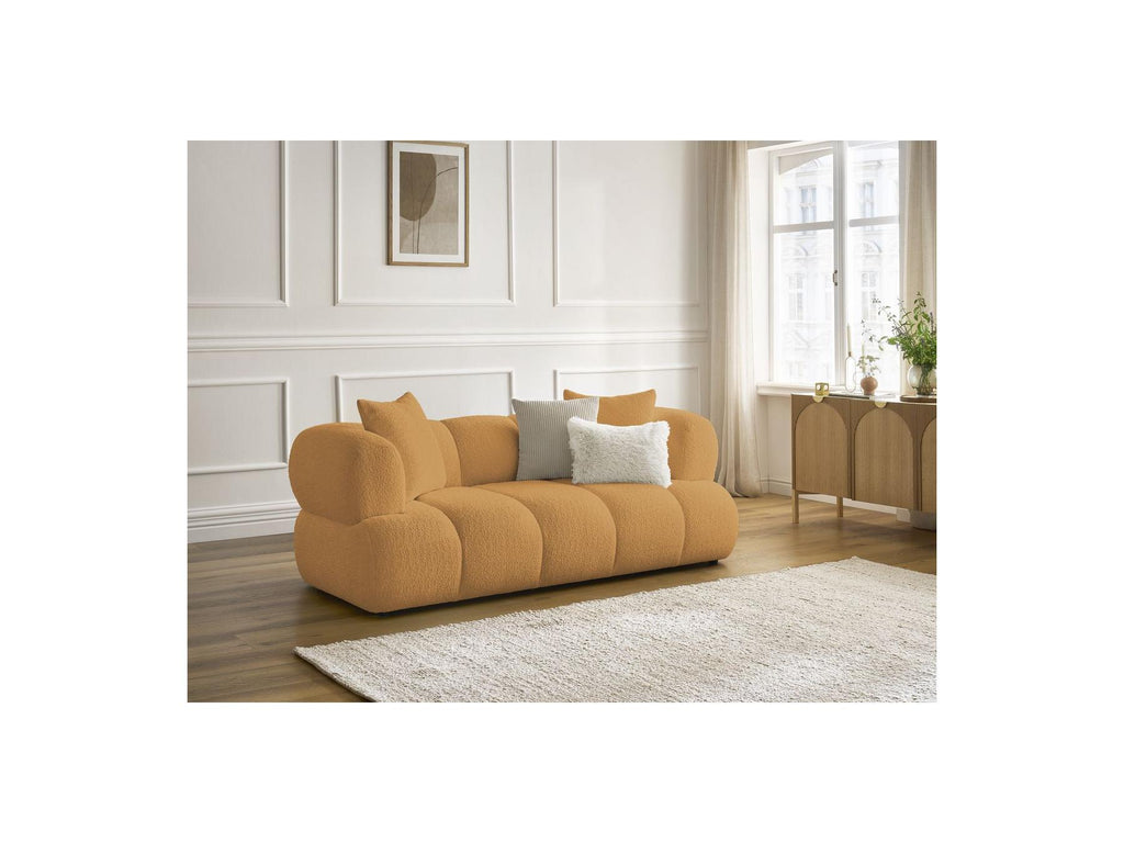 Pamira - Fixed Straight 2-Seater Sofa - Bouclé Fabric