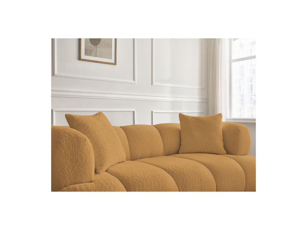 Pamira - Fixed Straight 2-Seater Sofa - Bouclé Fabric