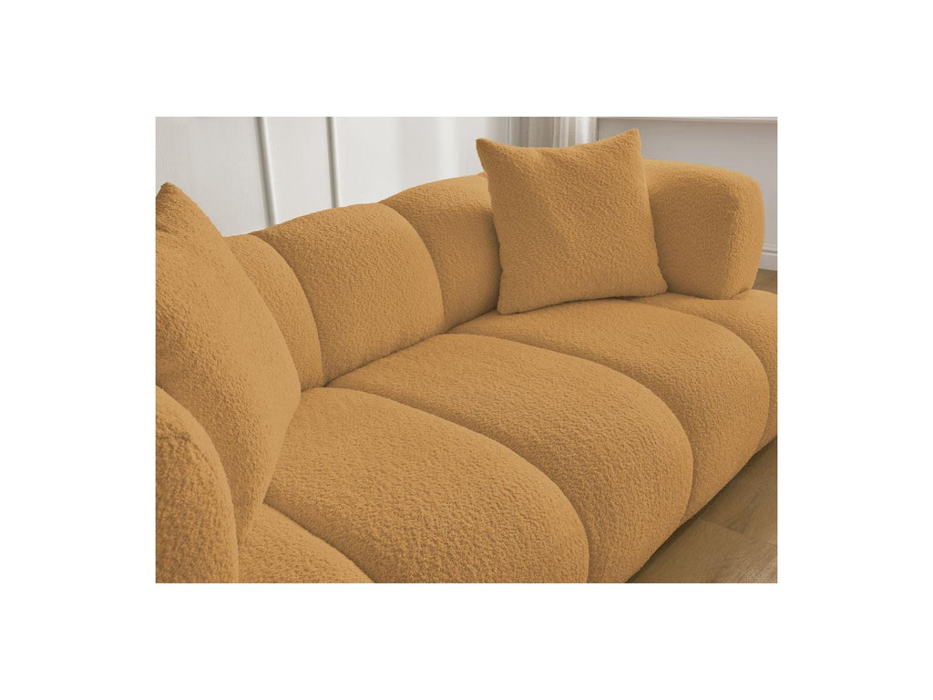 Pamira - Fixed Straight 2-Seater Sofa - Bouclé Fabric