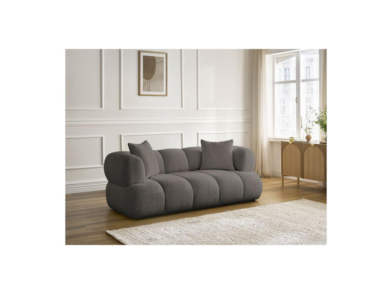 Canapé Droit Fixe 2 Places - Pamira - Tissu Bouclette