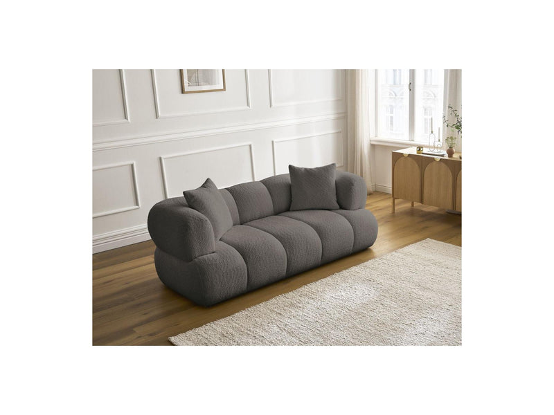 Canapé Droit Fixe 2 Places - Pamira - Tissu Bouclette