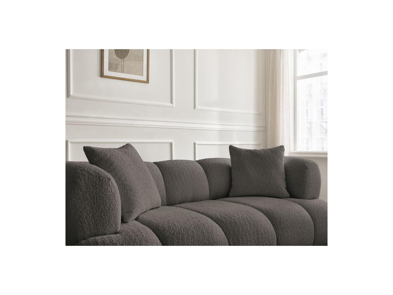 Canapé Droit Fixe 2 Places - Pamira - Tissu Bouclette