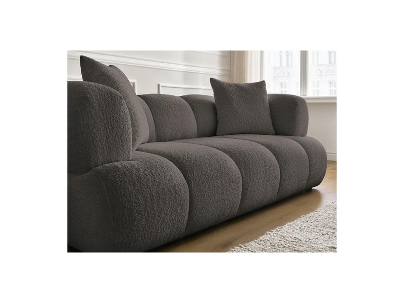 Canapé Droit Fixe 2 Places - Pamira - Tissu Bouclette