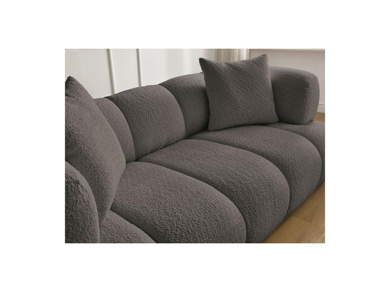 Canapé Droit Fixe 2 Places - Pamira - Tissu Bouclette
