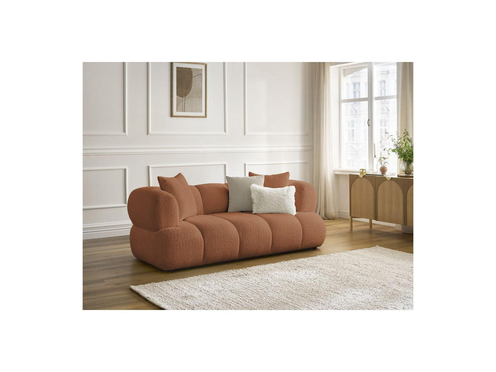 Pamira - Fixed Straight 2-Seater Sofa - Bouclé Fabric