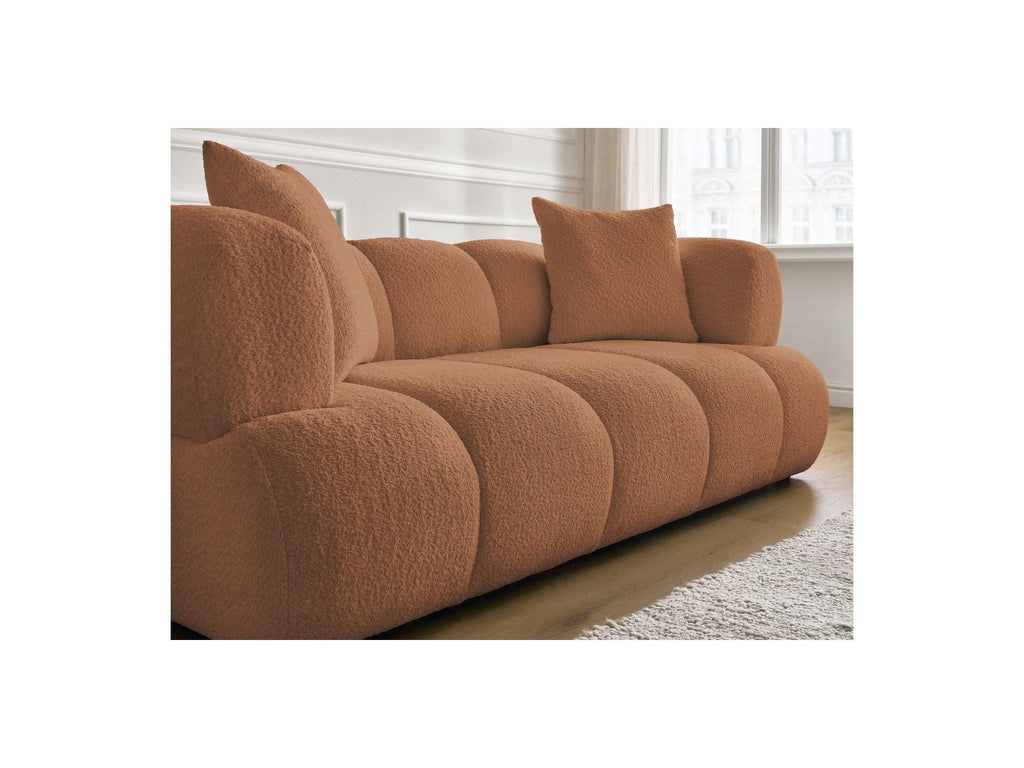 Pamira - Fixed Straight 2-Seater Sofa - Bouclé Fabric