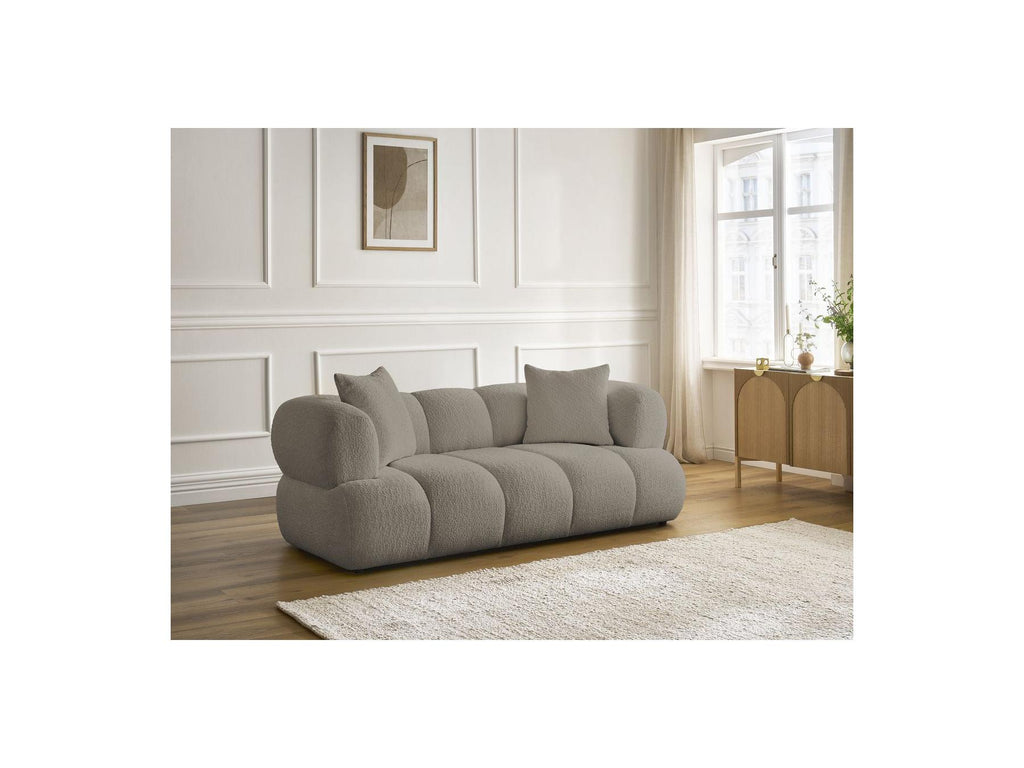 Pamira - Fixed Straight 2-Seater Sofa - Bouclé Fabric