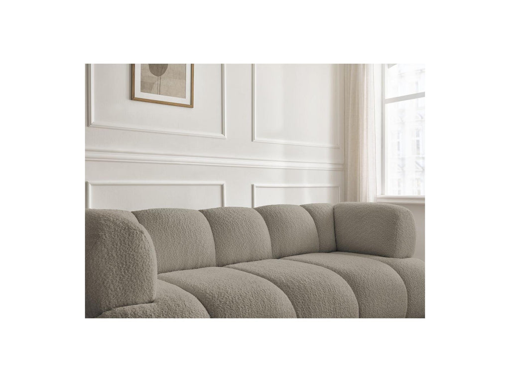 Pamira - Fixed Straight 2-Seater Sofa - Bouclé Fabric