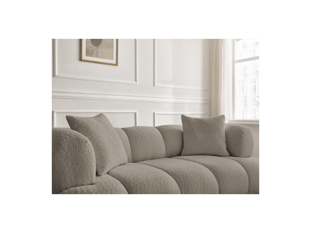 Pamira - Fixed Straight 2-Seater Sofa - Bouclé Fabric
