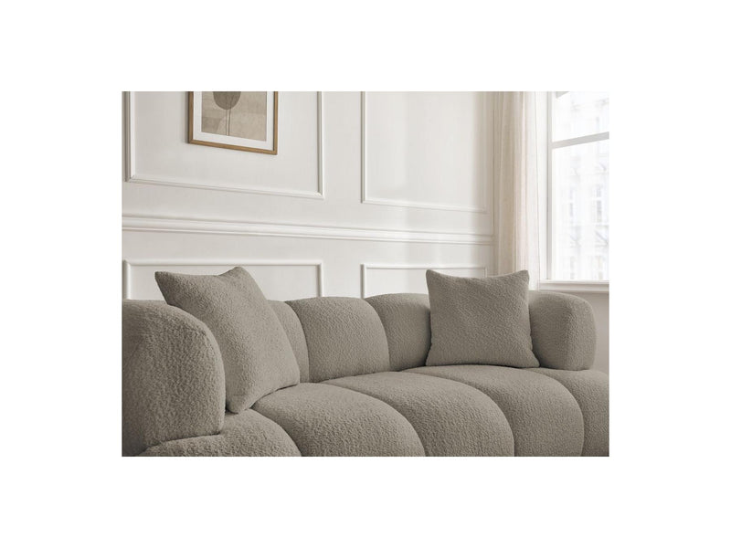 Canapé Droit Fixe 2 Places - Pamira - Tissu Bouclette