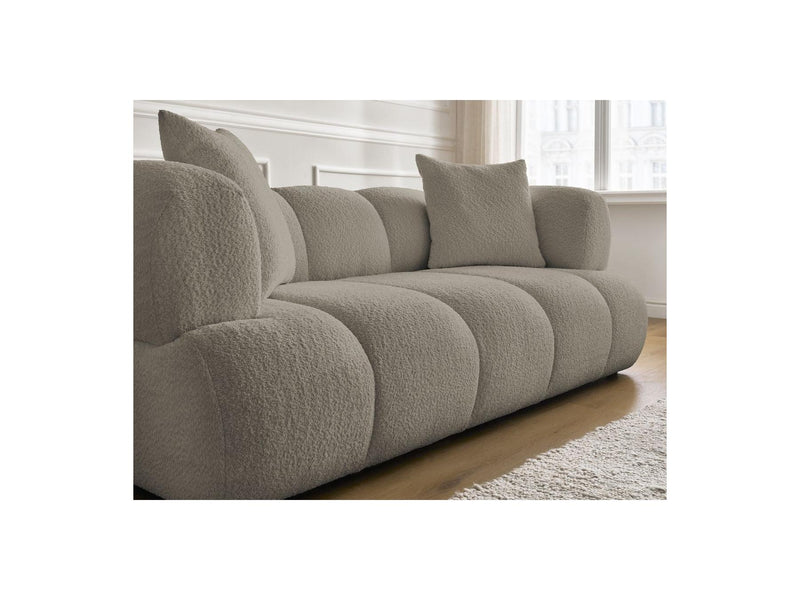 Canapé Droit Fixe 2 Places - Pamira - Tissu Bouclette