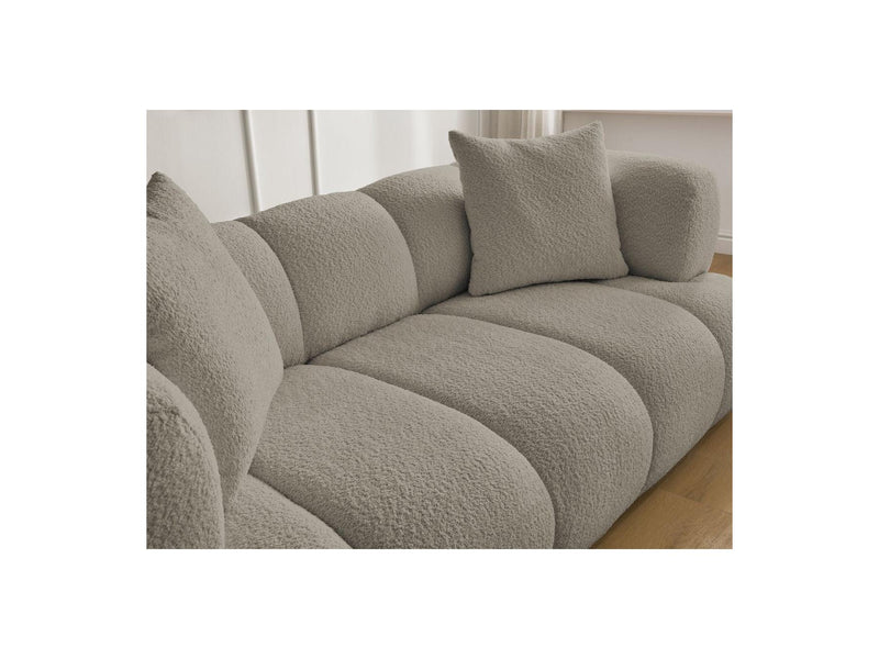 Canapé Droit Fixe 2 Places - Pamira - Tissu Bouclette