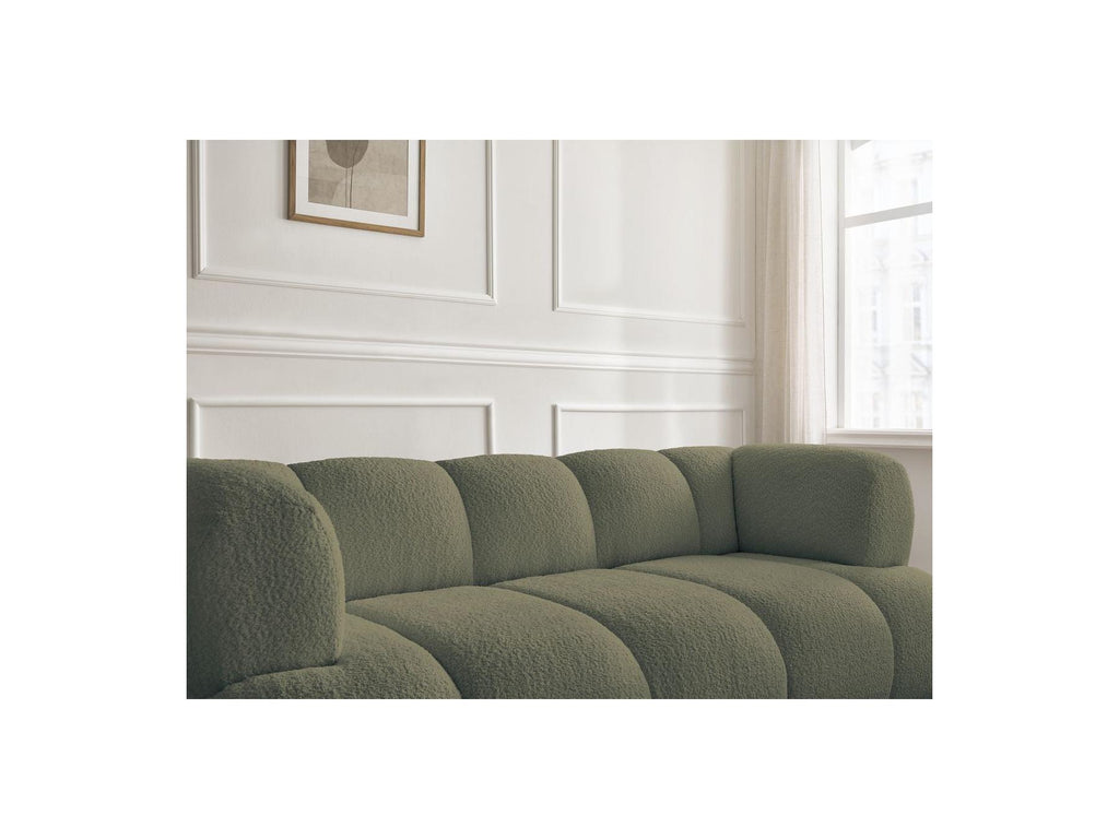 Pamira - Fixed Straight 2-Seater Sofa - Bouclé Fabric
