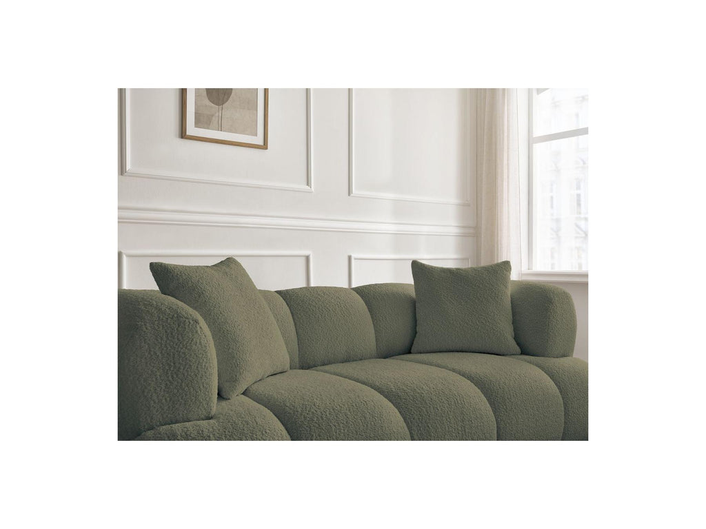 Pamira - Fixed Straight 2-Seater Sofa - Bouclé Fabric