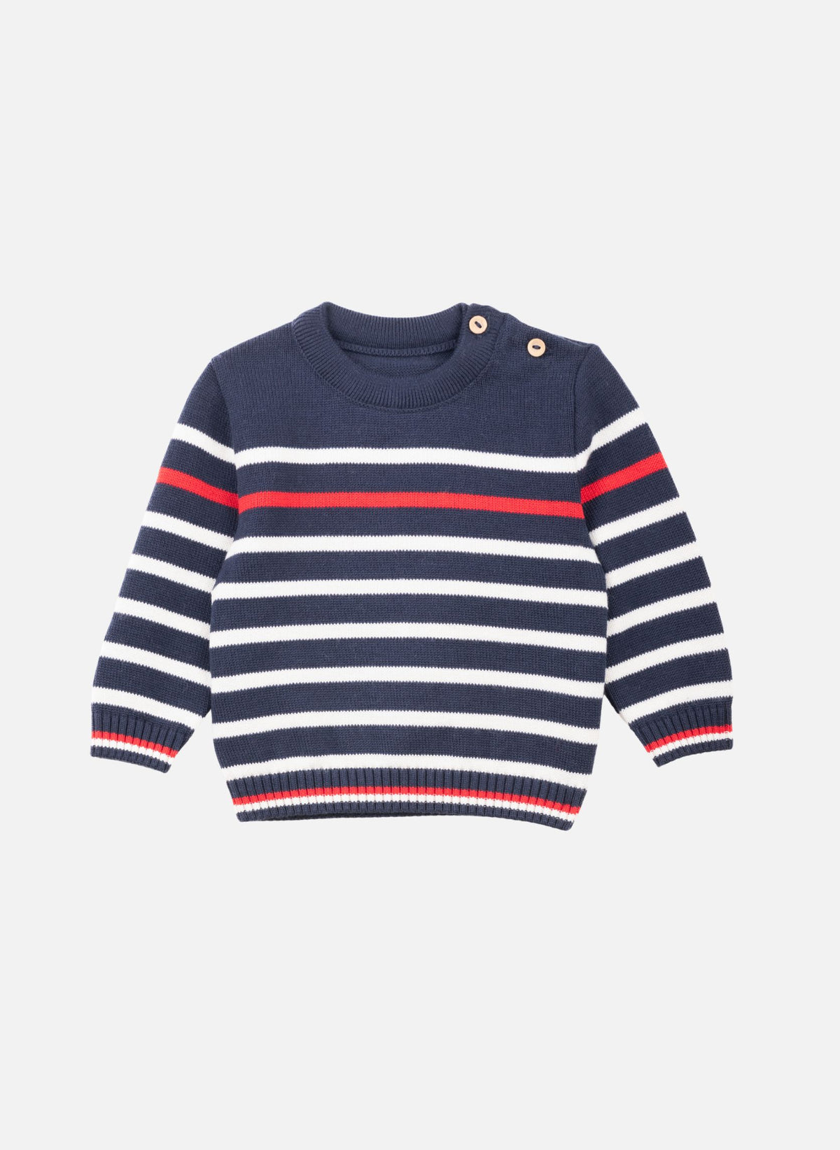 Pull Bébé Carnac - Marine Oatmilk Gitane