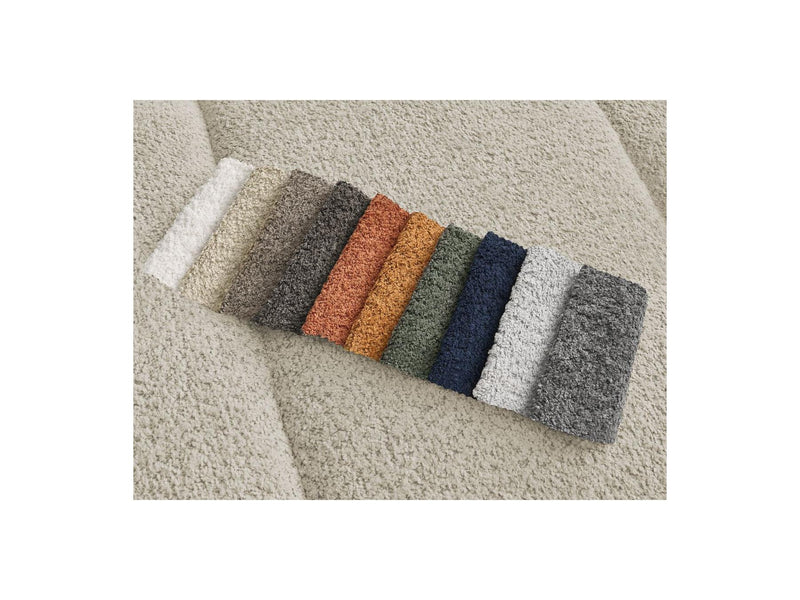 Canapé D'Angle Fixe - Pamira - Tissu Bouclette - Angle Droit