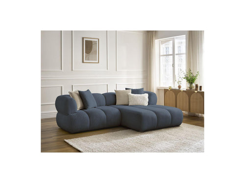 Canapé D'Angle Fixe - Pamira - Tissu Bouclette - Angle Droit