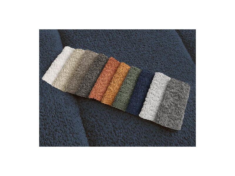 Canapé D'Angle Fixe - Pamira - Tissu Bouclette - Angle Droit