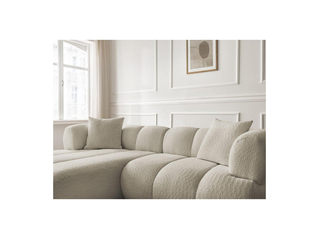 Pamira - Fixed Corner Sofa - Bouclé Fabric - Left Corner