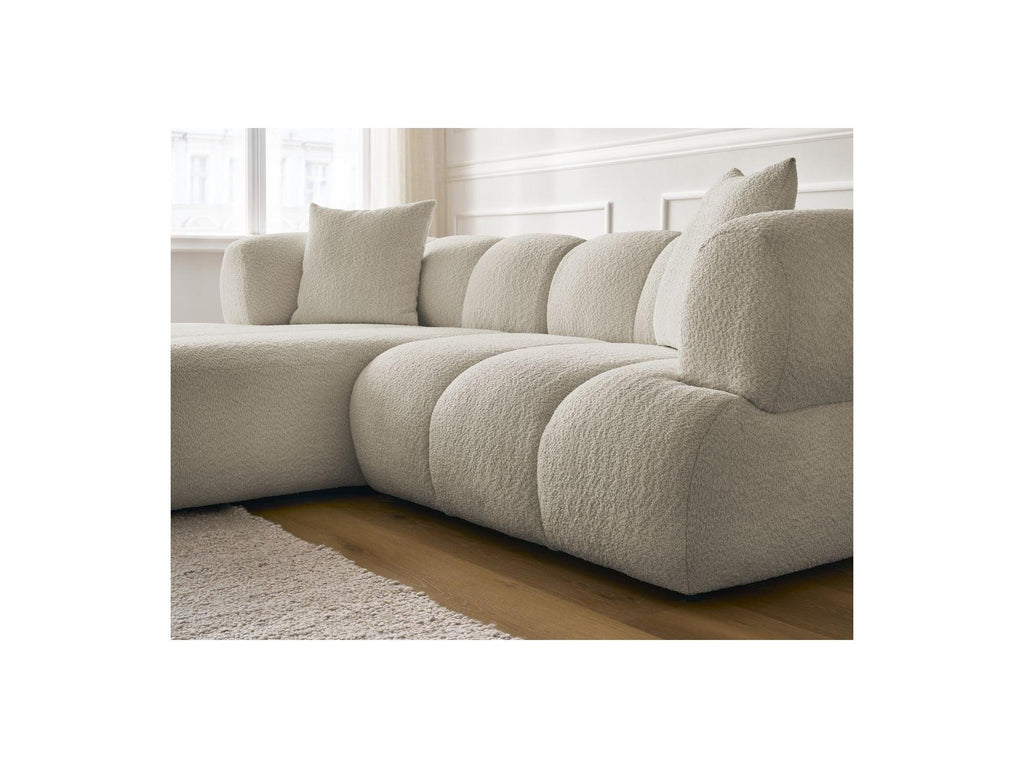 Pamira - Fixed Corner Sofa - Bouclé Fabric - Left Corner