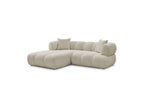 Pamira - Fixed Corner Sofa - Bouclé Fabric - Left Corner