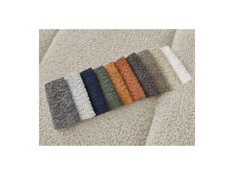 Canapé D'Angle Fixe - Pamira - Tissu Bouclette - Angle Gauche