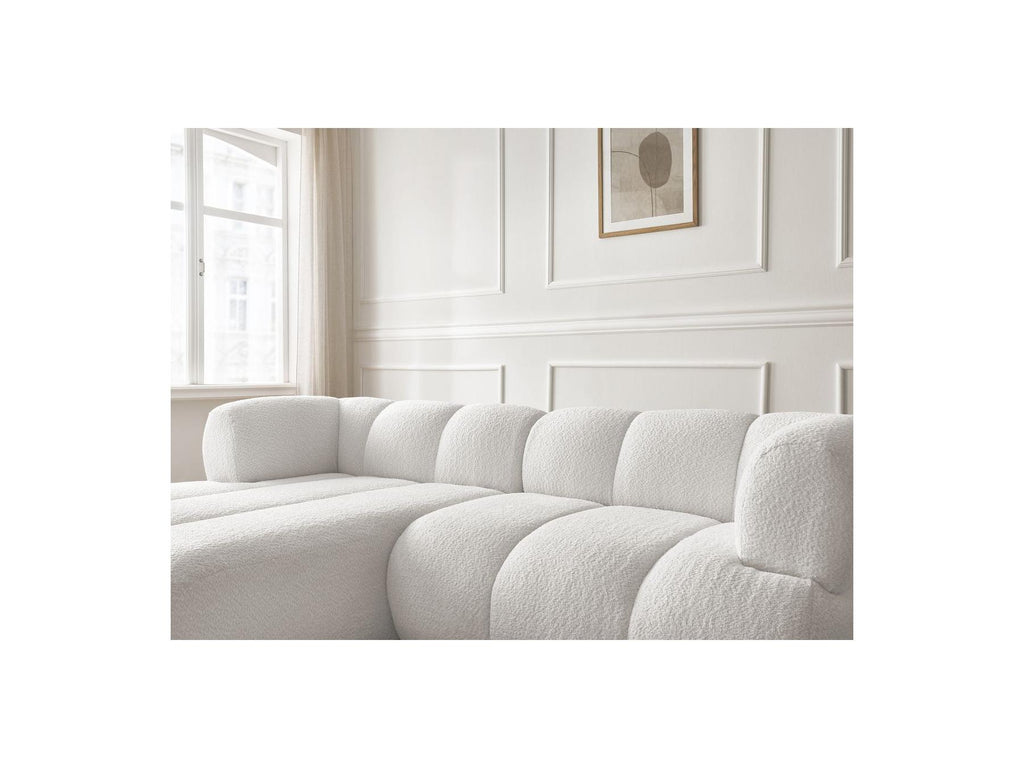 Pamira - Fixed Corner Sofa - Bouclé Fabric - Left Corner