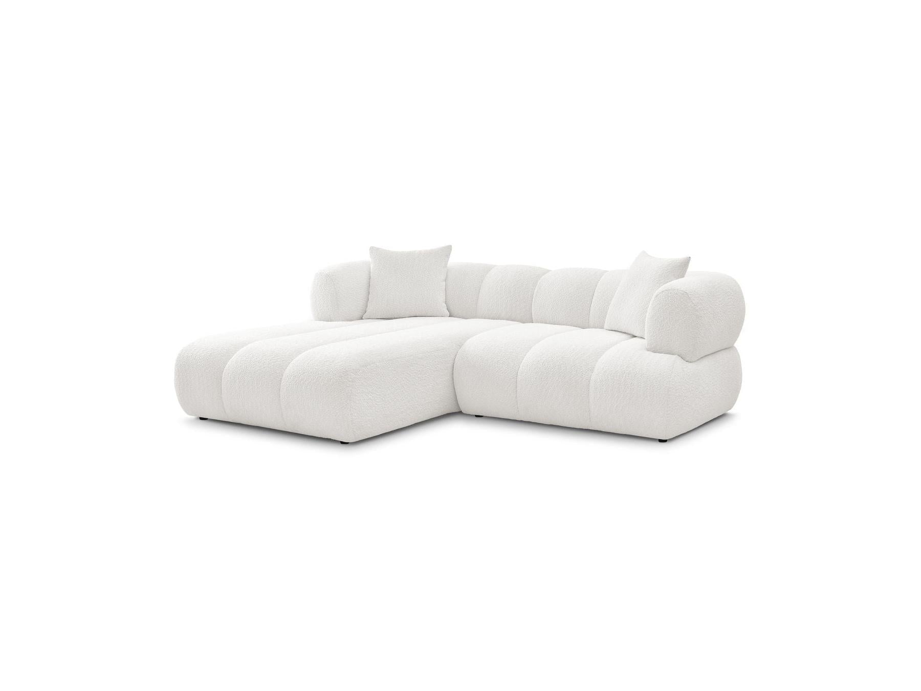 Pamira - Fixed Corner Sofa - Bouclé Fabric - Left Corner