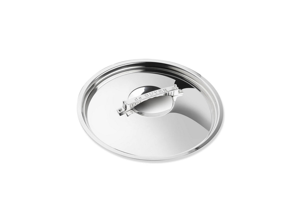 De Buyer – Mont Bleu French Collection - Couvercle - Inox Multicouche - Argent, couvercle de casserole en acier inoxydable, vue de dessus