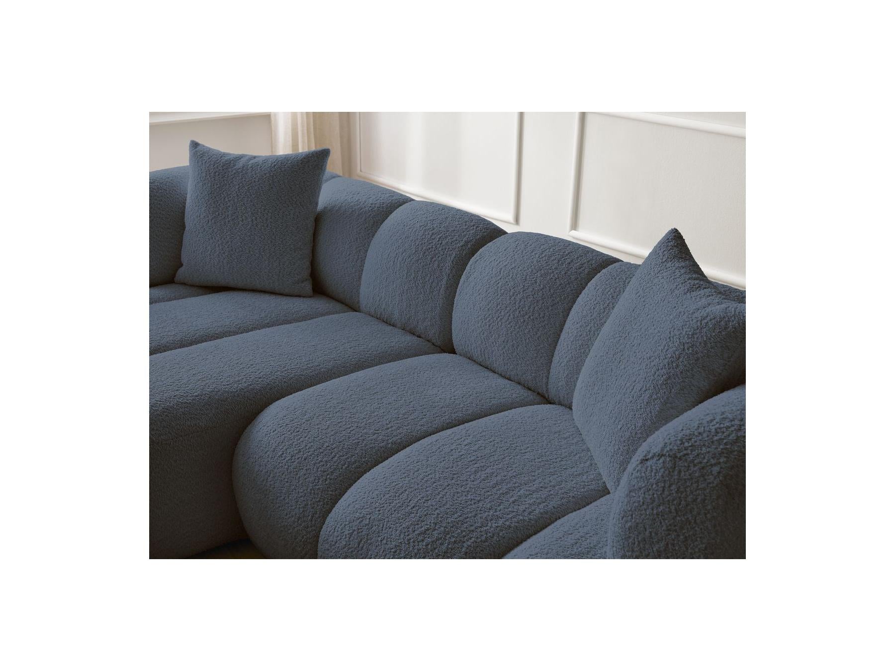 Pamira - Fixed Corner Sofa - Bouclé Fabric - Left Corner