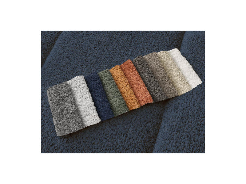 Canapé D'Angle Fixe - Pamira - Tissu Bouclette - Angle Gauche