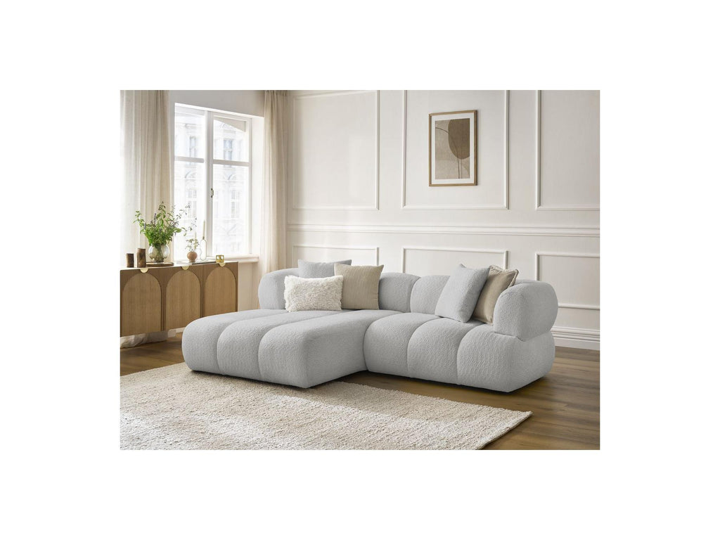 Pamira - Fixed Corner Sofa - Bouclé Fabric - Left Corner