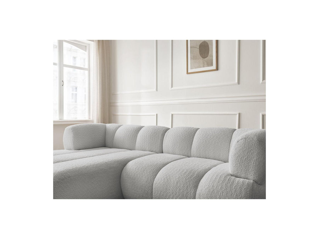 Pamira - Fixed Corner Sofa - Bouclé Fabric - Left Corner