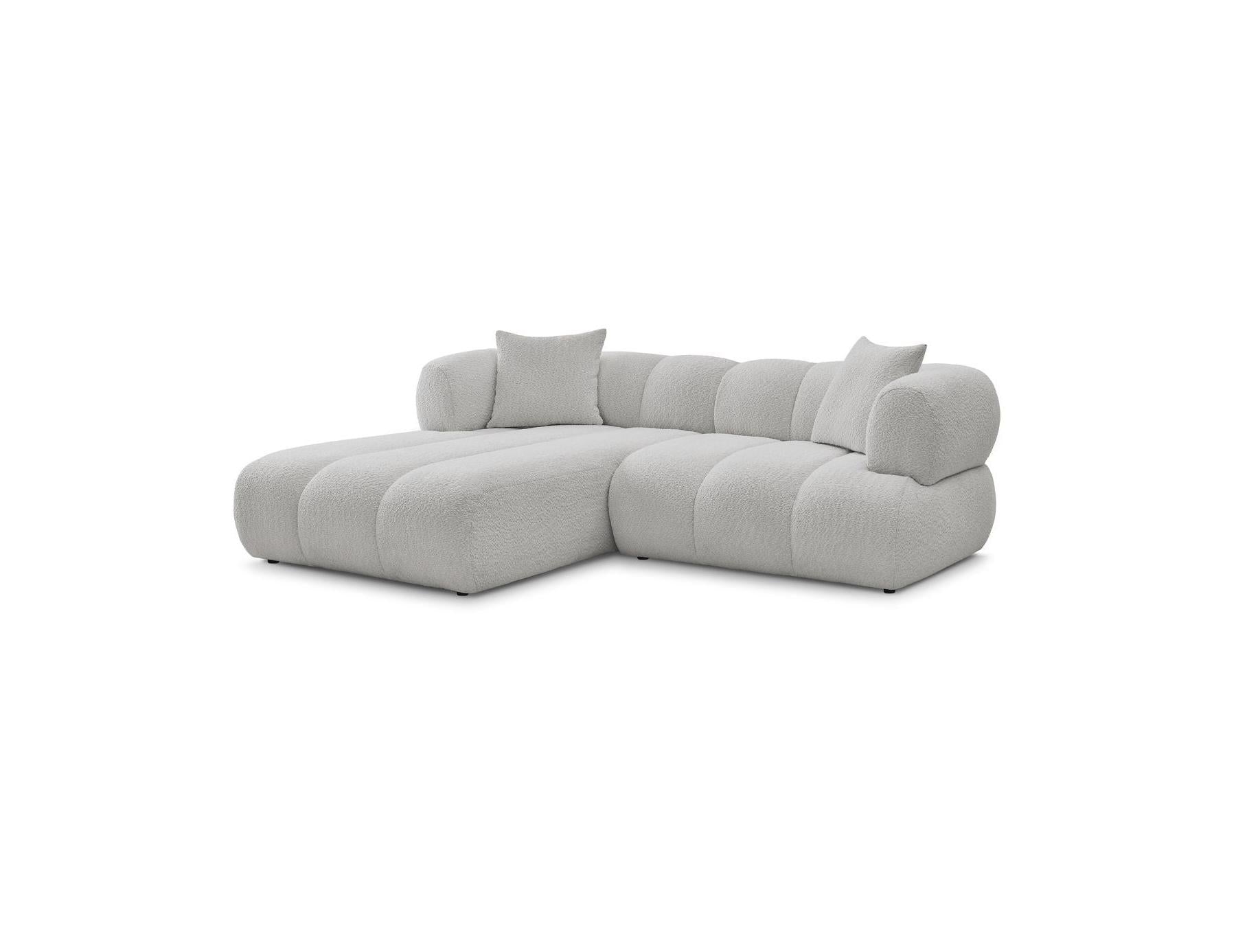 Pamira - Fixed Corner Sofa - Bouclé Fabric - Left Corner